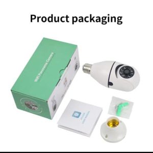 caméra ampoule wifi 360° panoramique – caméra de surveillance intelligente avec vision nocturne