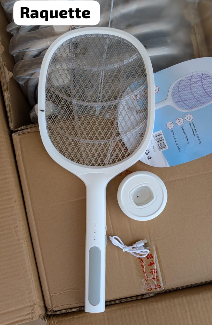 raquette Électrique anti moustiques rechargeable – Éliminateur d’insectes puissant raquette Électrique anti moustiques rechargeable – Éliminateur d’insectes puissant