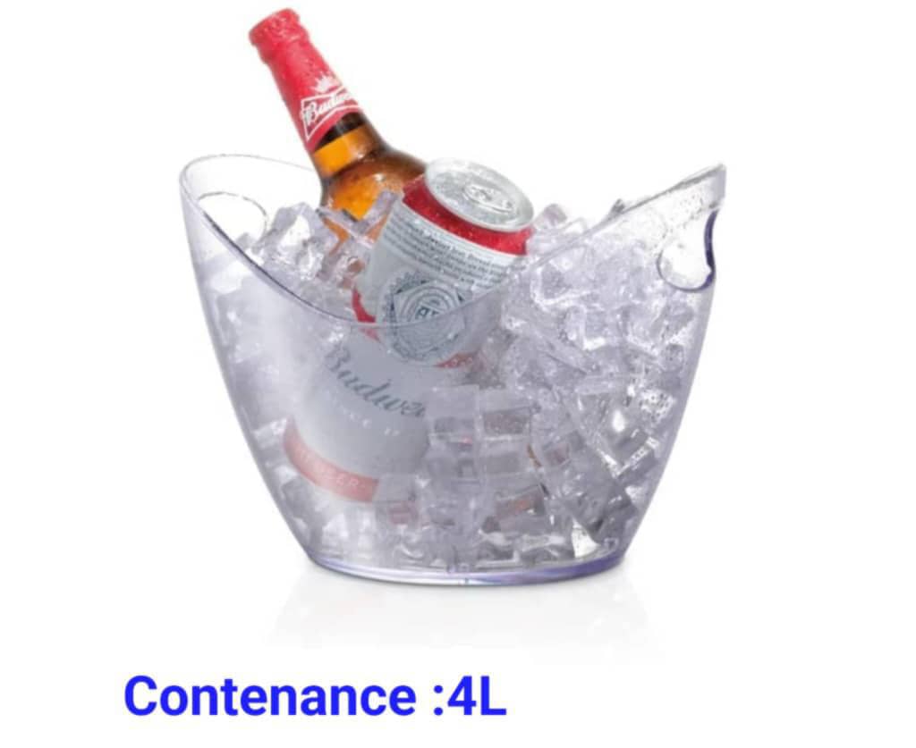 seau à champagne transparent incassable – grand rafraîchisseur pour bouteilles seau à champagne transparent incassable – grand rafraîchisseur pour bouteilles