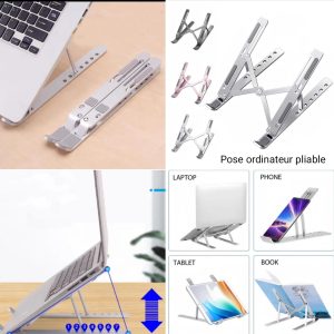 support ordinateur et tablette en acier inoxydable – stable et ergonomique