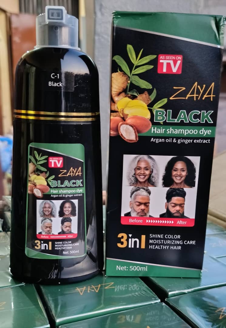 shampooing colorant zaya black 3 en 1 – noircit, nourrit et hydrate (500 ml) shampooing colorant zaya black 3 en 1 – noircit, nourrit et hydrate (500 ml)