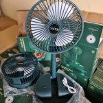 mini ventilateur rechargeable pliable 2 en 1 – portable avec support téléphone intégré