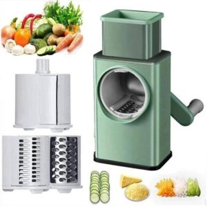 coupe légumes manuel multifonction 6 lames avec manivelle – rapide, pratique