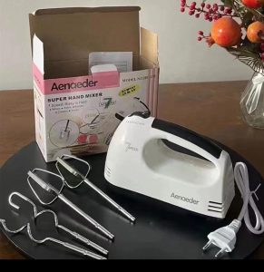 Batteur Électrique Multifonction Puissant – Mixeur à Main avec Fouets & Crochets Pétrisseurs