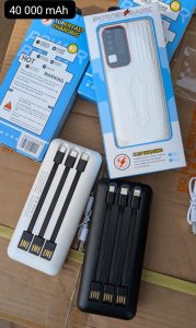 Power Bank 40 000 mAh 3 Ports – Type-C, iPhone & Android | Batterie Externe Haute Capacité