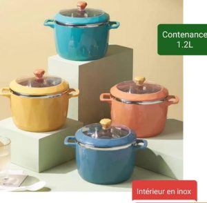 Bol à Bras 1,2 L – Inox avec Couvercle Vitré & Cuillère