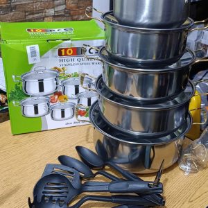 set de 10 casseroles de table avec 6 louches en plastique – service complet cuisine & buffet