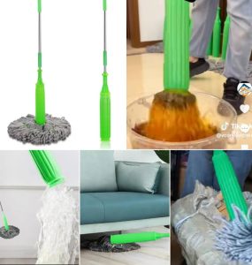 Serpillière Verte 2 en 1 Ultra Absorbante – Nettoyage Rapide & Efficace