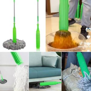 serpillière verte 2 en 1 ultra absorbante – nettoyage rapide & efficace