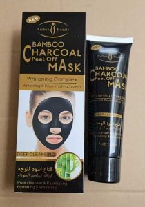 Masque Peel-Off Visage (Collagène Lait & Charbon de Bambou) – Nettoyant, Éclaircissant & Anti-Points Noirs